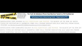 KPIX News 5 Exposes Safesleeve Anti Radiation Cases Aren't Tested By FCC Lab Despite Claims