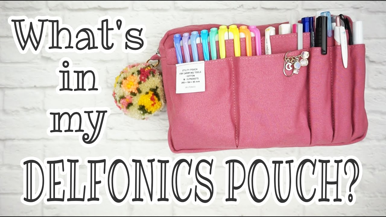 What's In My Delfonics Pouch? || Pink Delfonics Utility Pouch For Creative Journaling