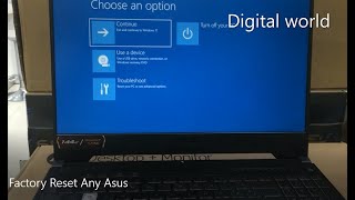 Factory Reset Any Asus Laptop Easy Method - Windows 10/11 | Factory reset any Asus Laptop