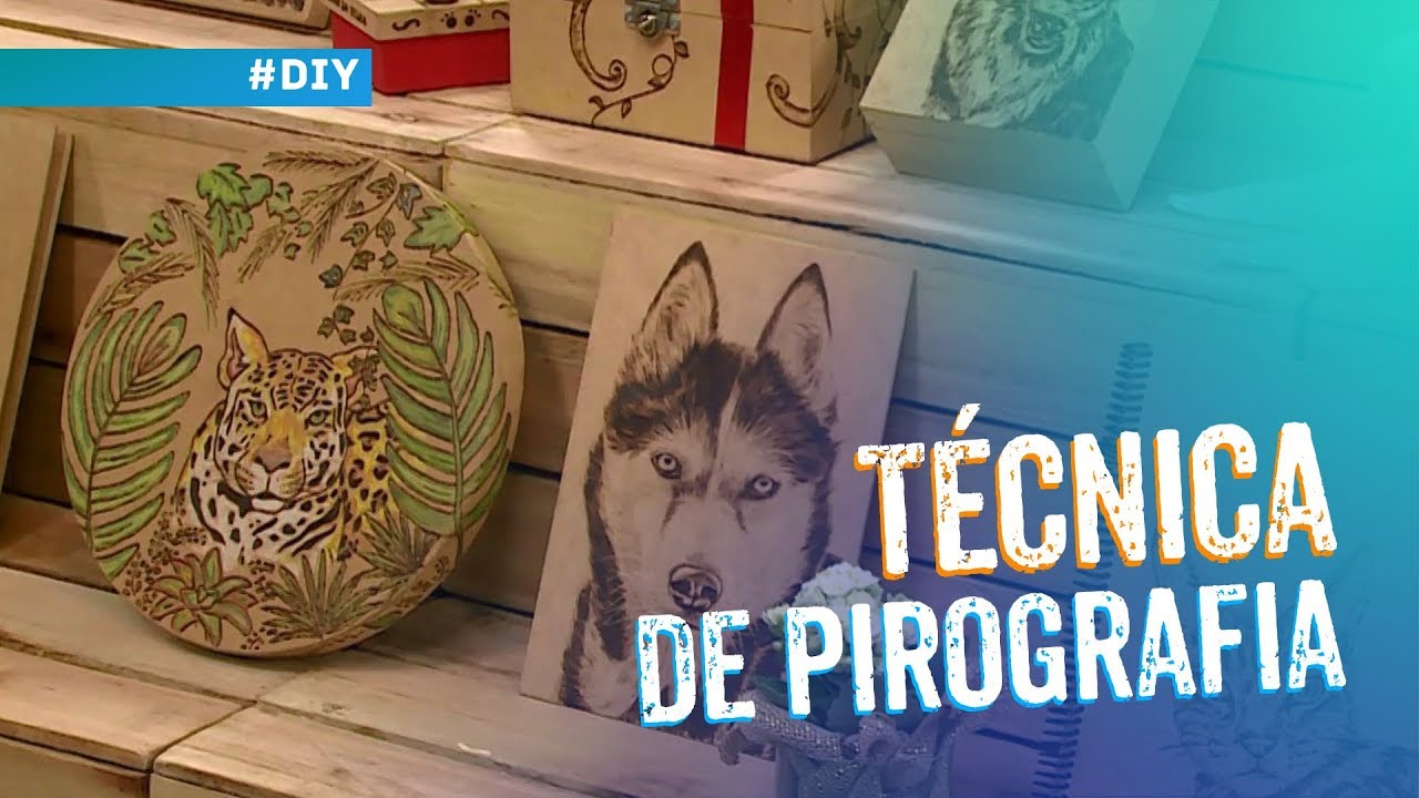 Técnica de pirografia por Alessandra Palante