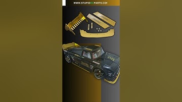 Arrma Infraction 6s Rear Wing, Front Splitter, Side Skirt, Roof GOLD Kit