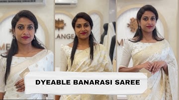 DYEABLE BANARASI SAREES|AVAILABLE FOR WEBSITE PURCHASE