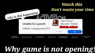 How to solve this problem unsupport gpu in call of duty warzone mobile #gaming #callofdutymobile