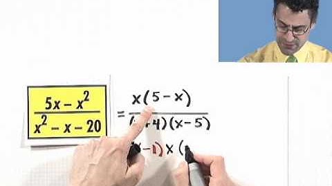 Factoring -1 from a Rational Expression to Simplify