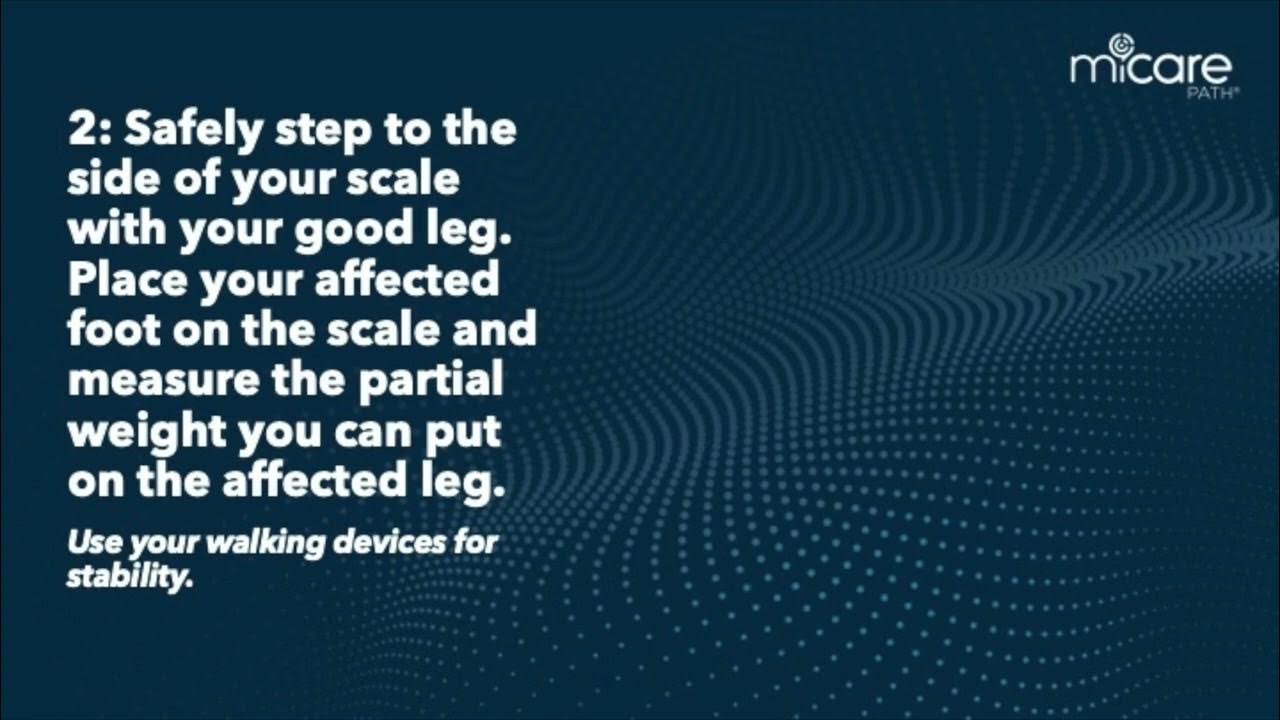 MiCare Path Partial weight bearing check demonstration YouTube