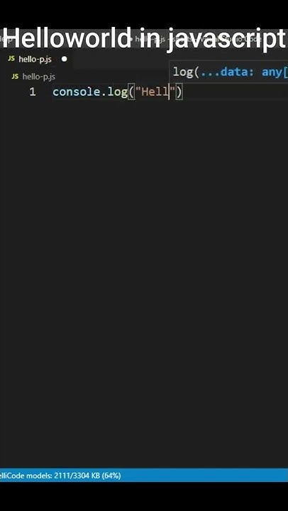 Helloworld in javascript #shorts#javascript - YouTube