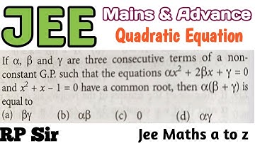 If alpha, beta and gamma are three consecutive terms of a non constant G.P. such that the equations