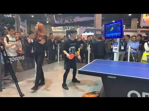 OMRON Robot Takes On Human In Table Tennis At CES Las Vegas 2020