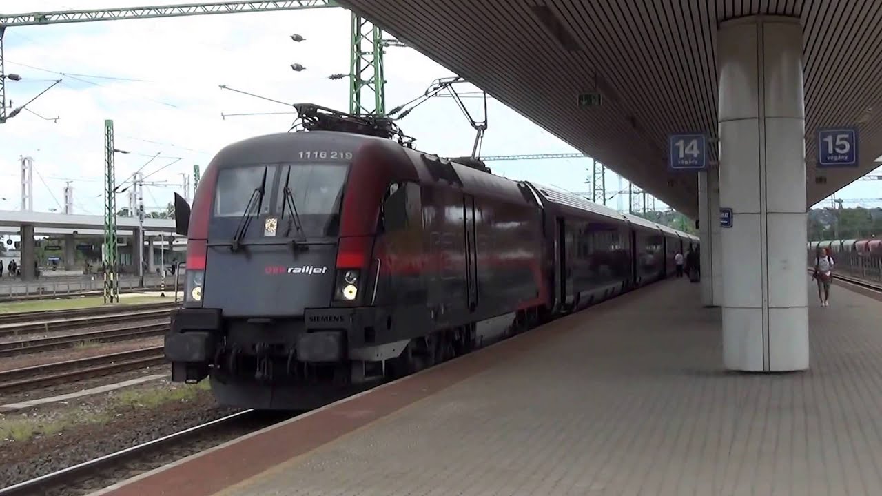Budapest Kelenfold Railjet Zug Kommt Aus Munchen Hauptbahnhof Und Wien Westbahnhof An Youtube