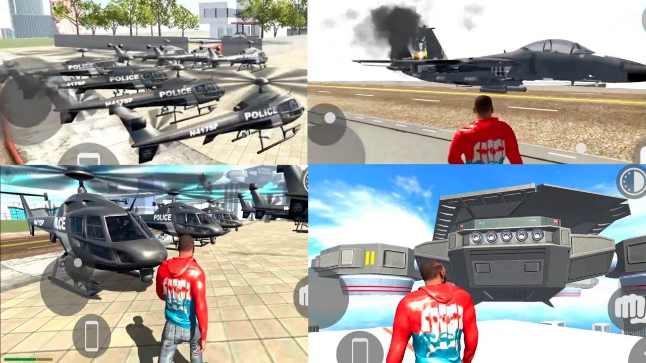 Police helicopter cheat code | robots and jet plane in Helicarrier | indian bike driving 3d update