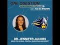 Dr. Jennifer Jacobs | Head Volleyball Coach | Augustana University - One Question Leadership Podcast