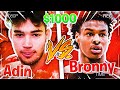 Bronny James goes Against Adin in $1000 Wager... It got HEATED!!! (NBA 2K20)