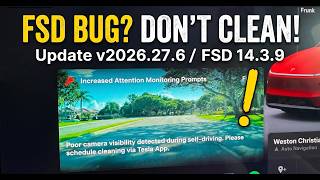 The FSD 14.3.9 Camera Warning Bug: Don't Clean Anything Yet! screenshot 2