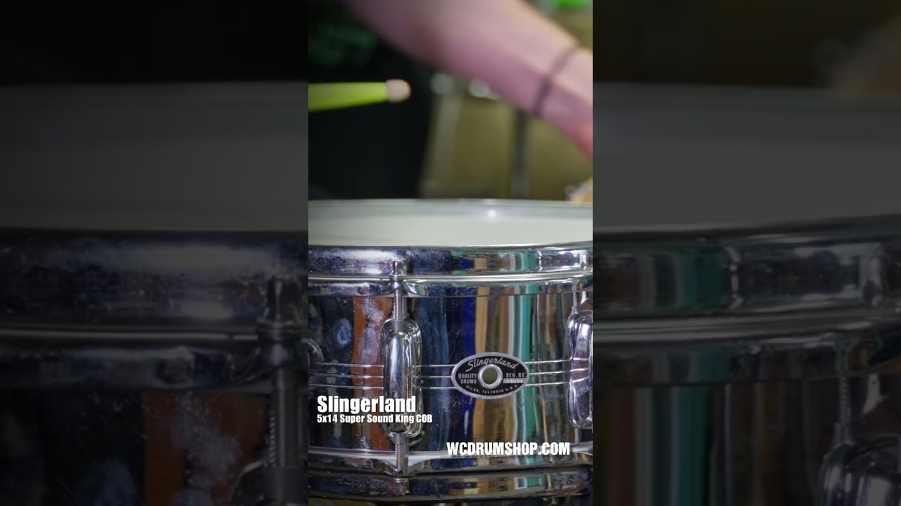 YouTube에서 Vintage Slingerland Chrome Over Brass Snare (Sound King!) #shorts 보기 YouTube에서 Vintage Slingerland Chrome Over Brass Snare (Sound King!) #shorts 보기