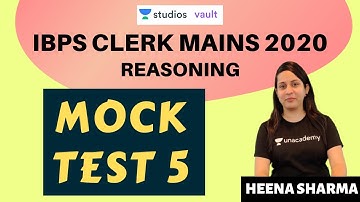 Mock Test - 5 | IBPS Clerk Mains 2020 | Heena Sharma
