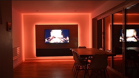 Stunning media panel with colour-change LED Strip lights - InStyle LED