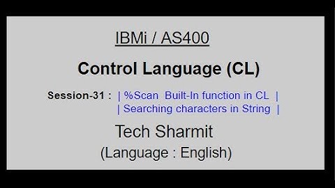 %Scan Built-in function in cl program | CL programming | CL program for Beginners |