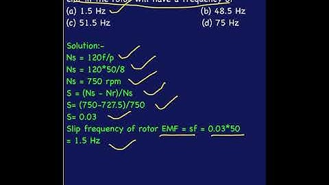 How to calculate Slip and Slip Frequency #shorts
