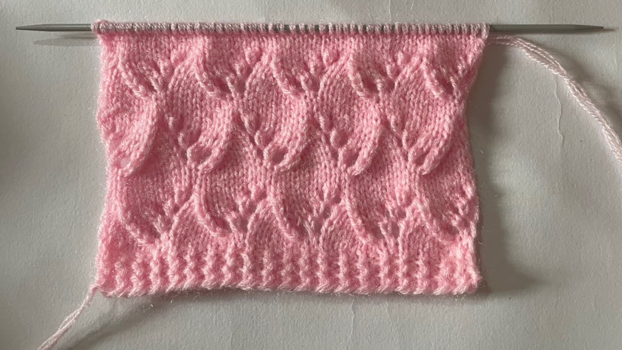 Very Beautiful Lace Knitting Stitch Pattern For Sweaters And