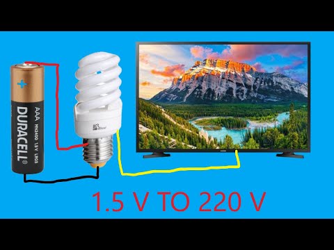 1.5 VOLT 220 VOLT İNVERTER DEVRESİ - TASARRUFLU LAMBADAN İNVERTER YAPIMI-Mini inverter 1.5 V to 220V