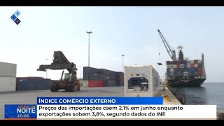 Import prices fell 2.1% in June while exports rose 3.8%, according to INE data.