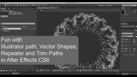 Fun with Illustrator paths, Vector Shapes, Repeater and Trim Paths in After Effects CS6