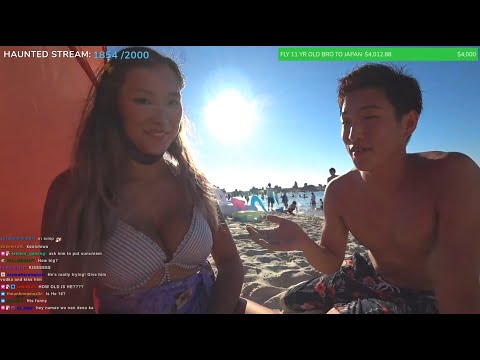 Imjasmine Twitch Live BEACH STREAM in Osaka, Japan 💦