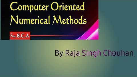 Test 2 Q.2  Computer Oriented numerical methods.