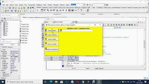Запись в файл используя компоненты Form Button Label Edit