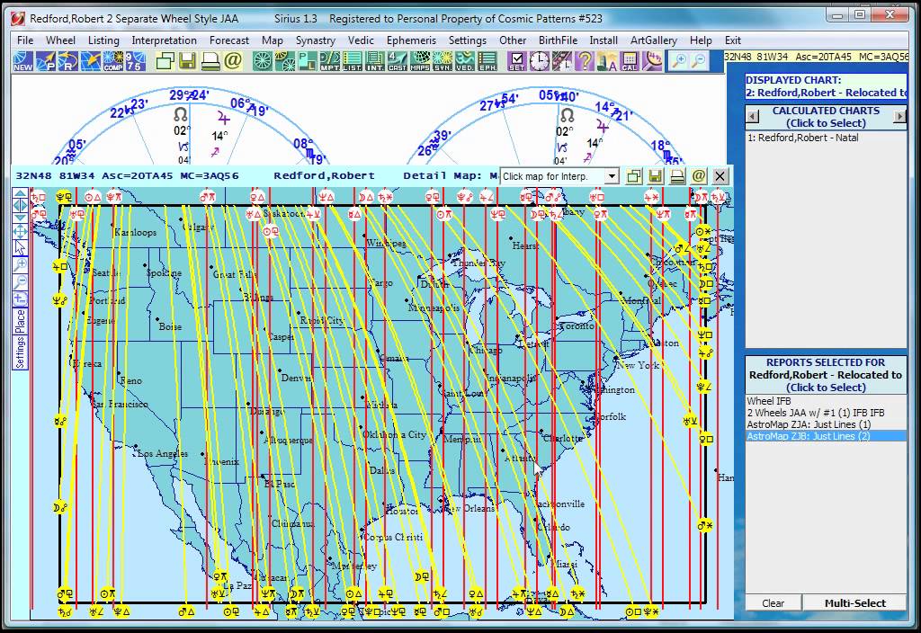 Astrocartography Chart