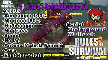 NEW ASSETS + SCRIPT RULES OF SURVIVAL !!! UNDERGROUND, WALLHACK + NEW ASSETS 12 OKTOBER 2018