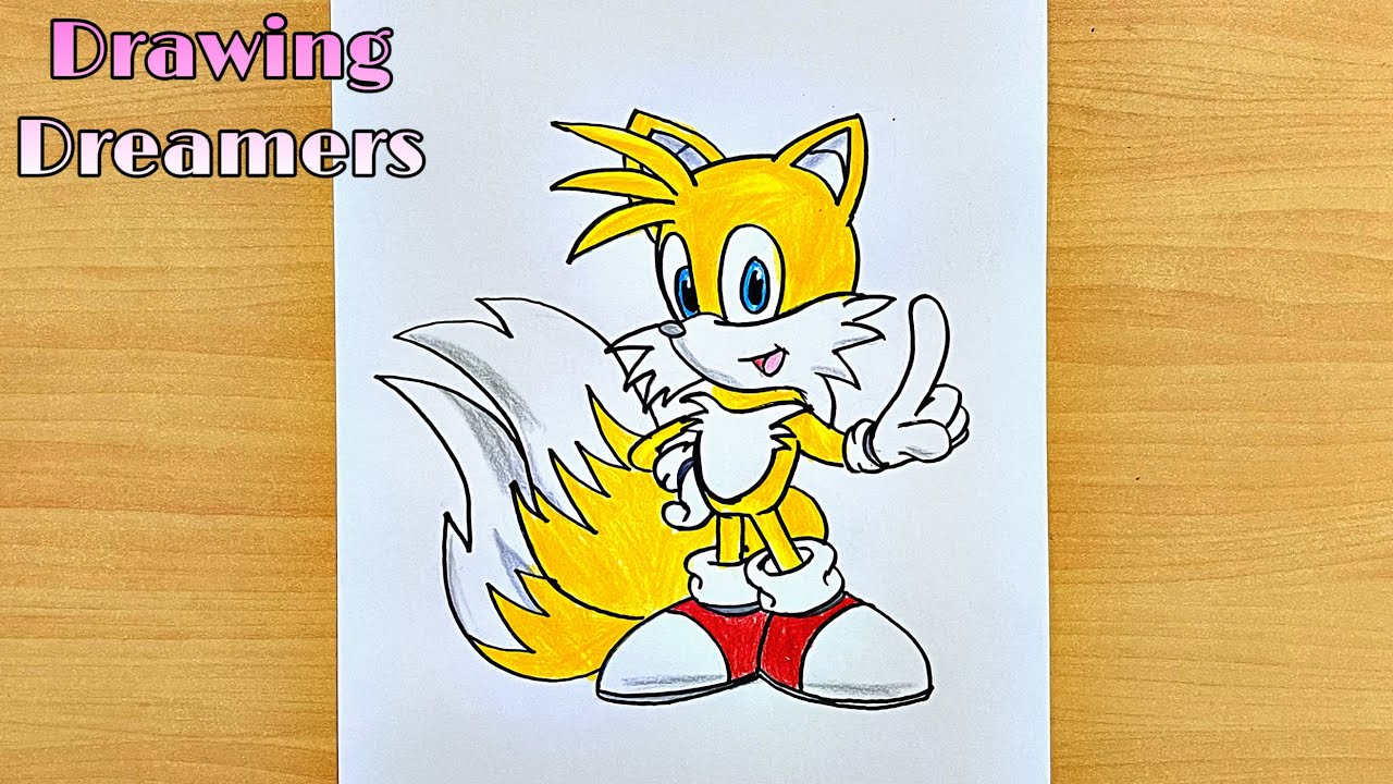 How to Draw Miles Tails Prower from Sonic the Hedgehog || Step by step ...