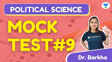 5:00 PM - Crack JRF 2021| Political Science by Dr. Barkha | Unit-5 (Mock Test-9)