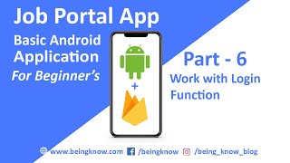Job Portal App - Part 6 | Work with Login Function