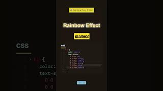 Rainbow text effect #css3 #css #shorts #trending