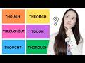 📘 English Vocabulary: through, though, throughout, tough, thought, thorough | What's the Difference?