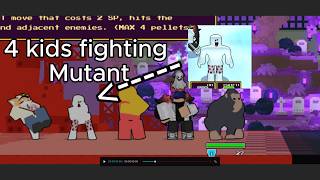 4 randoms and monkey getting beat by Mutant in Block Tales