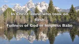Video thumbnail of "In Christ Alone / The Solid Rock (lyrics)  by Travis Cottrell"