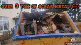 We filled this skip with scrap metal and took it to the scrap yard how much did we make