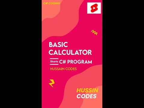 Basic Calculator in C# Console Application | C Sharp #shorts | Hussain Codes