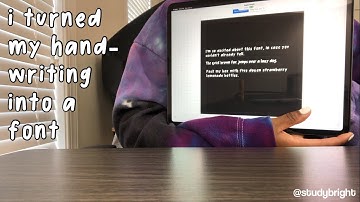 turning my handwriting into a font | studybright