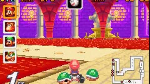 Mario Kart Super Circuit Walkthrough part 8  Flower Cup: Bowser Castle 2