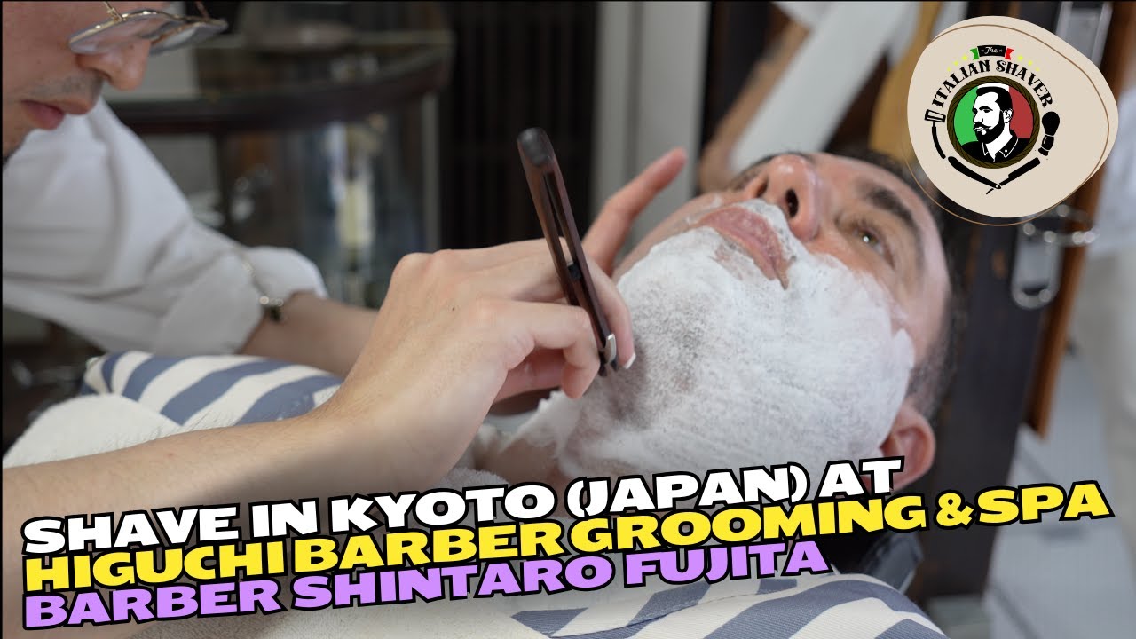 💈 Shave in Kyoto (Japan) at Higuchi Barber Grooming & SPA - Barber Shintaro Fujita 💈 Wet Shaving