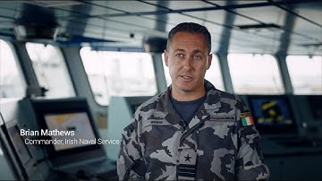 How does the Irish Navy use SitaWare to stay connected at sea?
