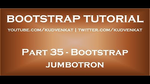 Bootstrap jumbotron