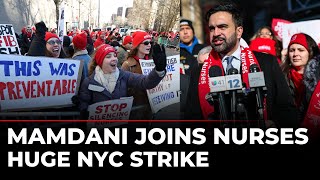 NYC Strike LIVE: Largest Nurses’ Walkout in History | Mayor Mamdani Joins Protesters | US News LIVE
