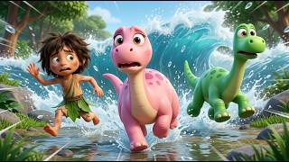 Good Dinosaur : RISING RIVER RESCUE?! 🌊😱 Flood Turns WILD! 🏃‍♂️💨 | Good Dinosaur Toons