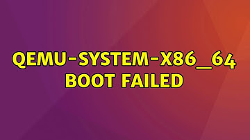 Ubuntu: qemu-system-x86_64 boot failed