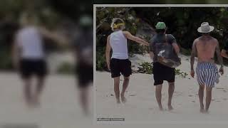 Picture Exclusive Shirtless David Beckham Hits The Beach With His Boys Brooklyn, Romeo And Cruz As