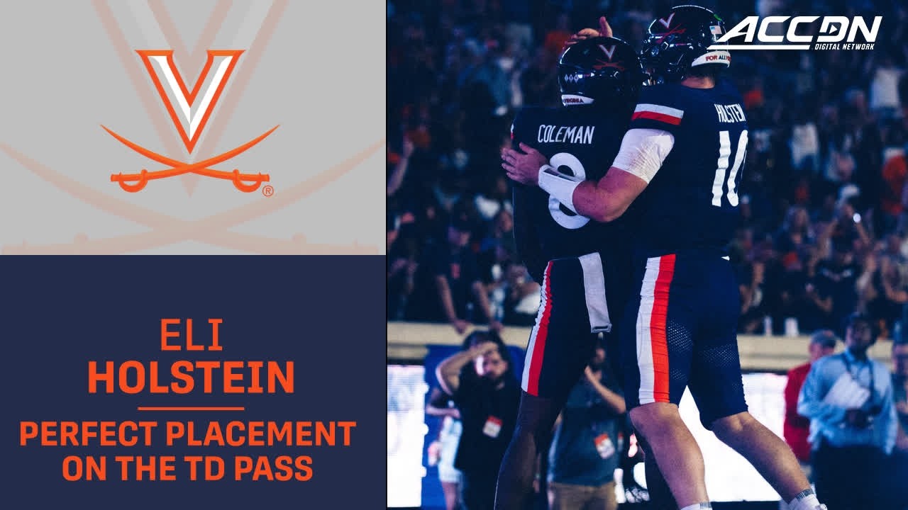 Virginia QB Eli Holstein's Perfect TD Pass To Ty'Lyric Coleman